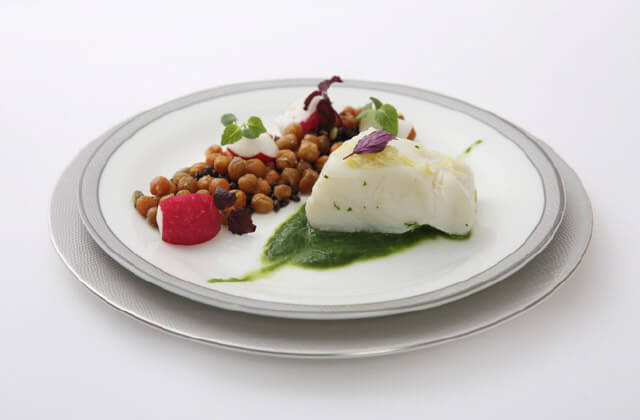 Singapore Airlines Sea Bass dish